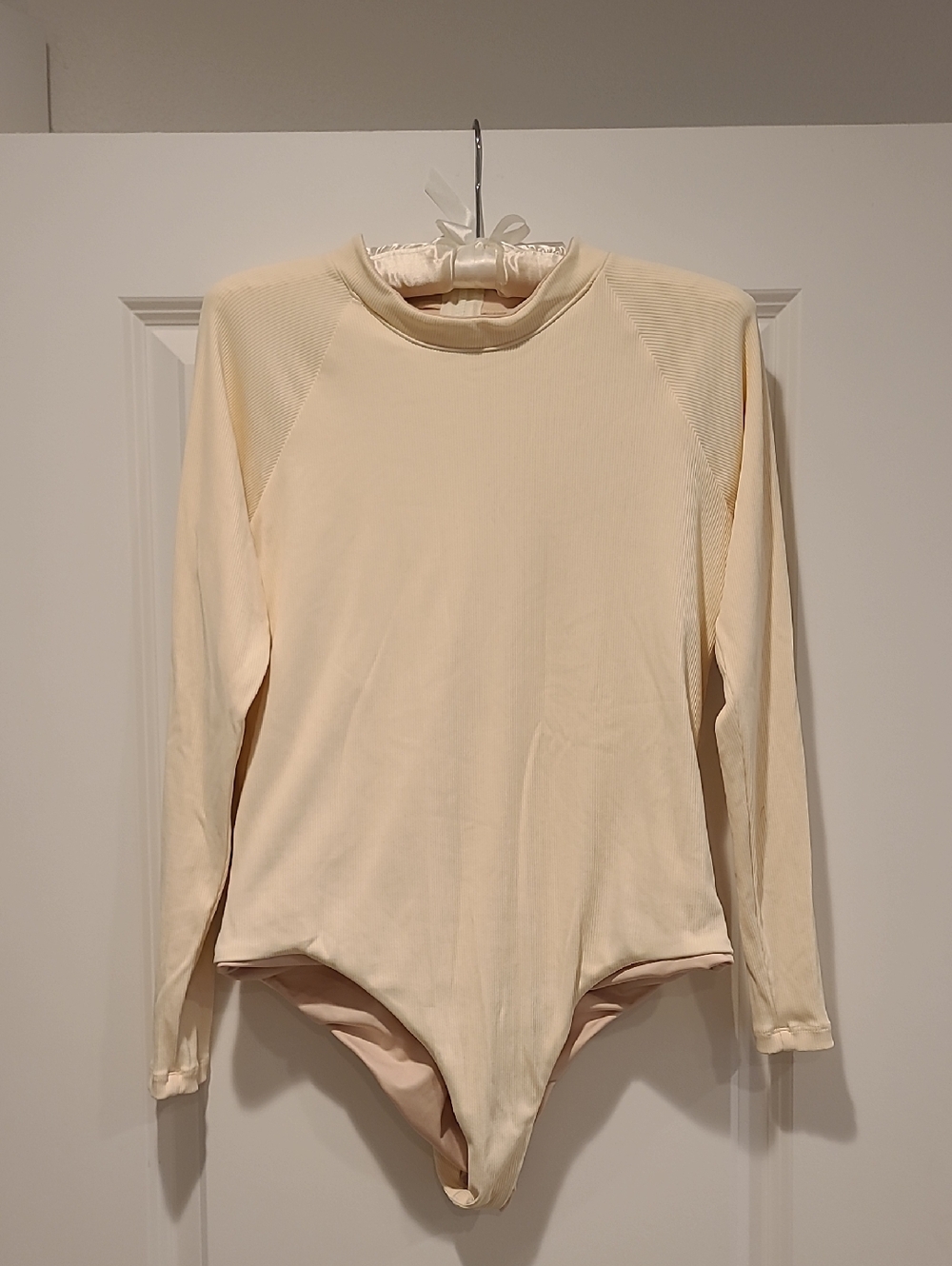 Abysse Cream Long-Sleeve One-Piece Swimsuit